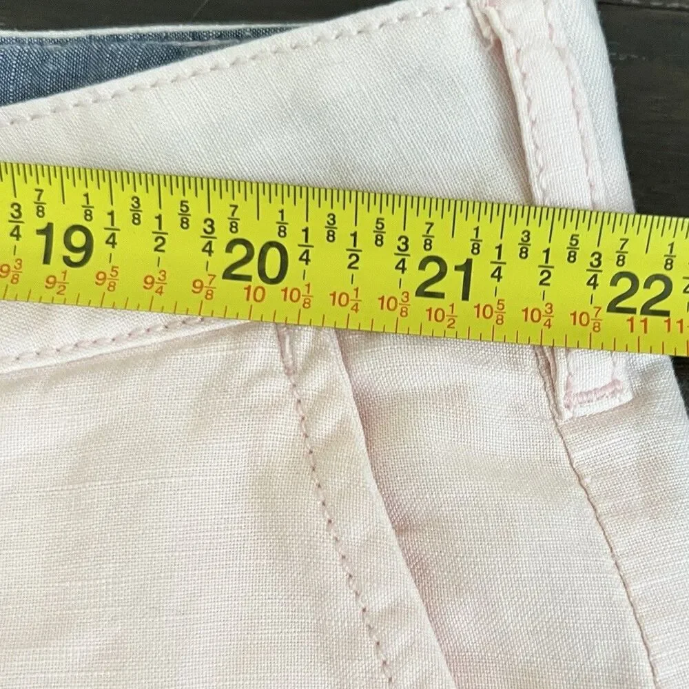 Faherty Malibu Shorts Men‎ 44 Summer Pink Linen Walking Casual Golf 9